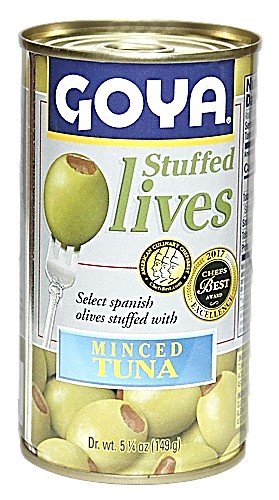 Goya  olives stuffed with minced tuna 5 1/4 Oz